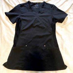 Cherokee iFlex Black Scrub Top